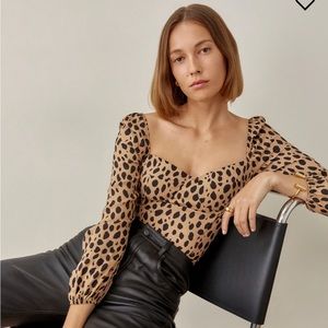 Reformation Reign Top - Leopard Print